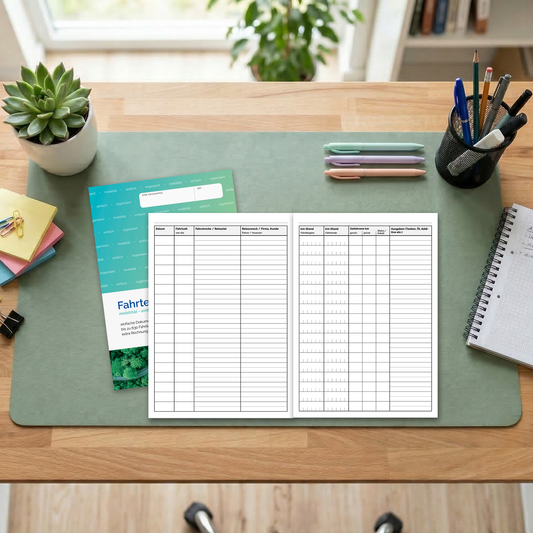 Fahrtenbuch PKW DIN A5, einfache Dokumentation, bis zu 630 Fahrten