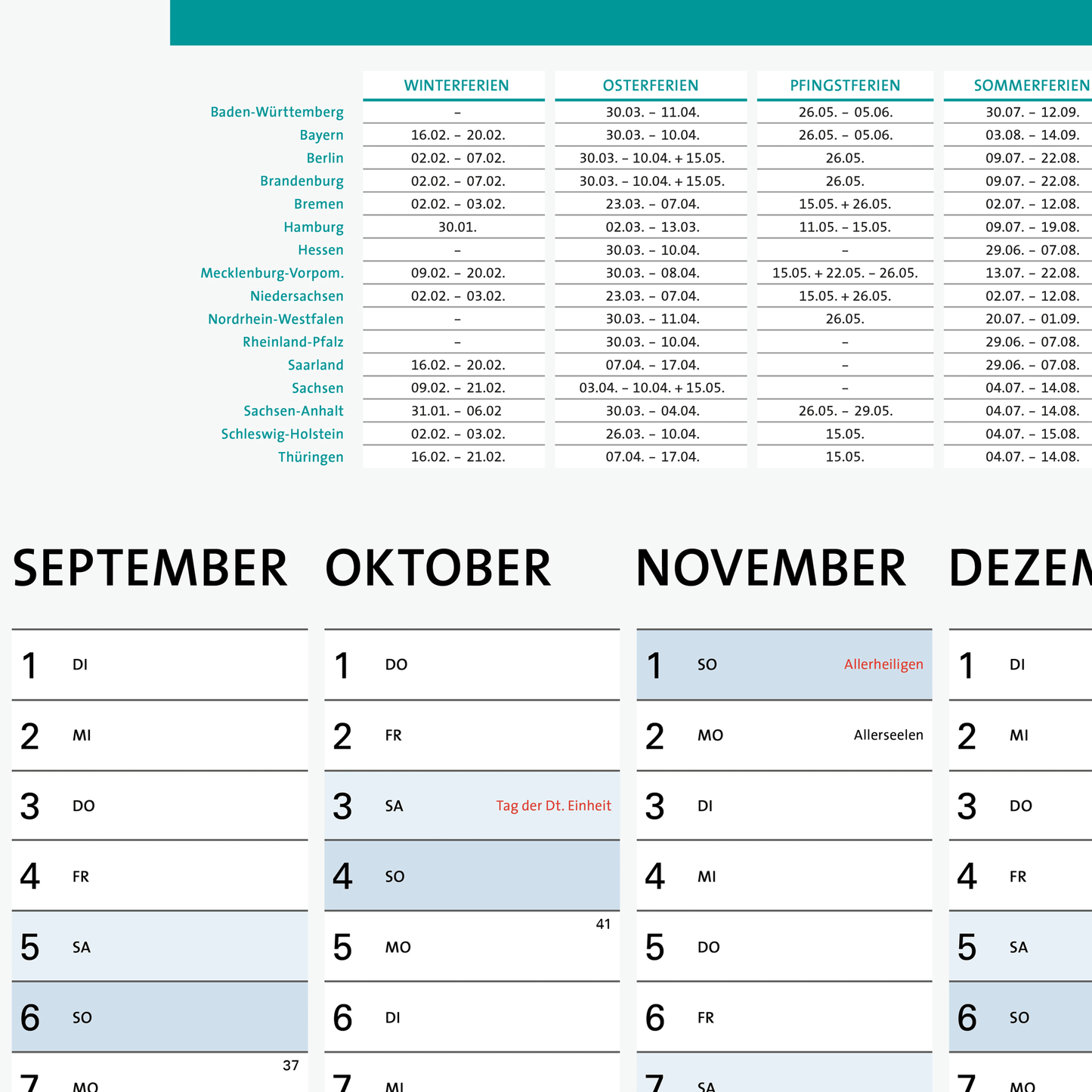 Jahreskalender, Wandkalender, Jahresplaner 2026 DIN A1 (84,1 x 59,4 cm)