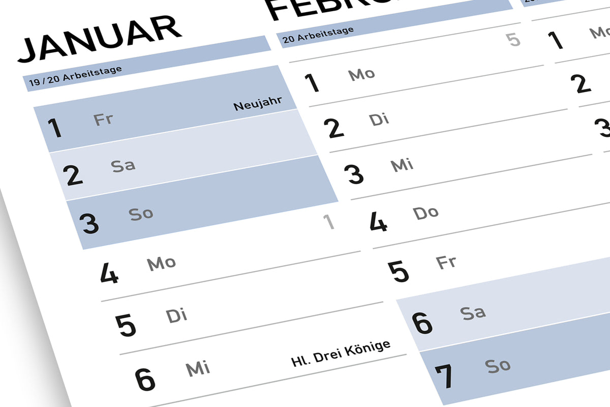 XXL Jahresplaner Wandkalender 2027 (94 x 68 cm), gefaltet