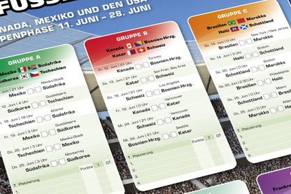 Henryks Fußball WM 2026 Spielplan, Übersicht Gruppenphase und Finalphase, Ergebnisse Eintragen