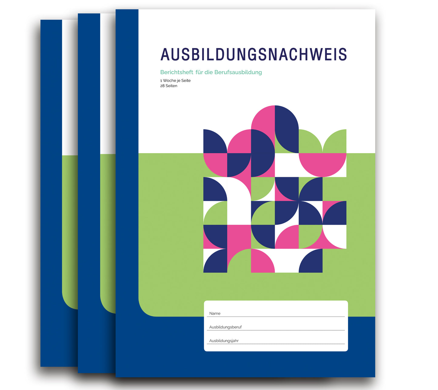 Berichtsheft Ausbildung, Ausbildungsnachweis DIN A4 Heft, 28 Seiten