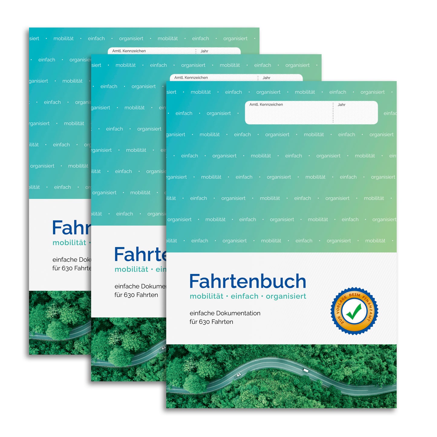 Fahrtenbuch PKW DIN A5, einfache Dokumentation, bis zu 630 Fahrten