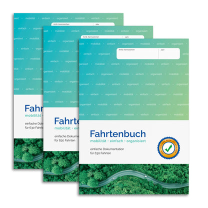 Fahrtenbuch PKW DIN A5, einfache Dokumentation, bis zu 630 Fahrten