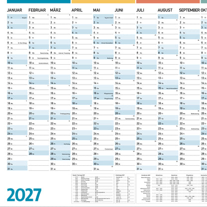 Jahresplaner 2027 DIN A1, Jahreskalender 59,4 x 84,1 cm groß, 13 Monate