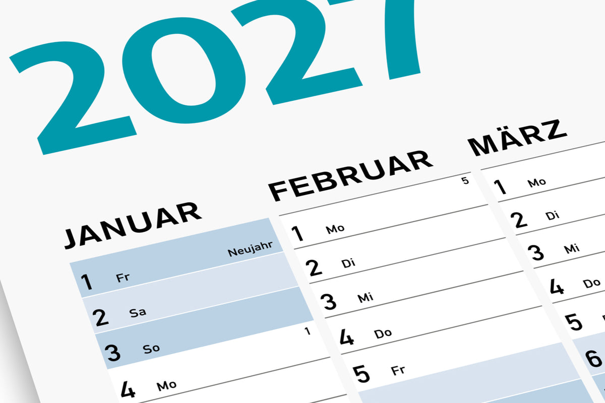 Wandkalender 2027 DIN A1 wiederbeschreibbar, Großer Jahresplaner 2027 abwischbar