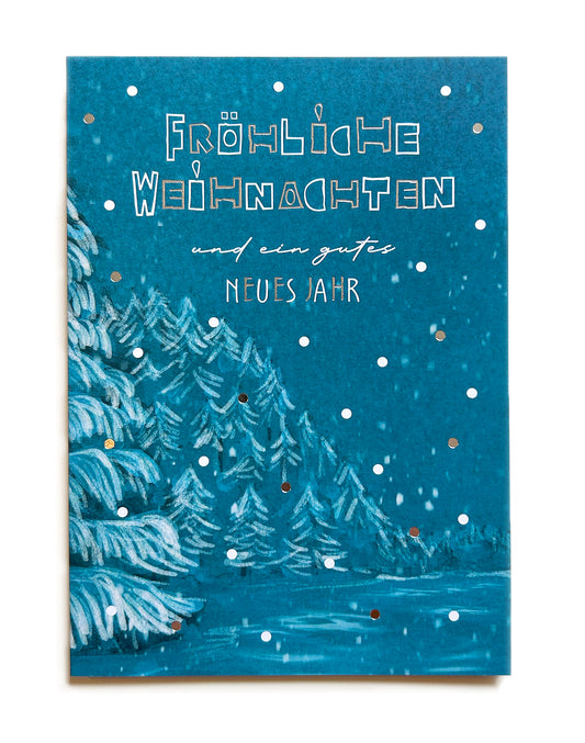 Weihnachtskarte "Winternacht" - 10 x 15 cm